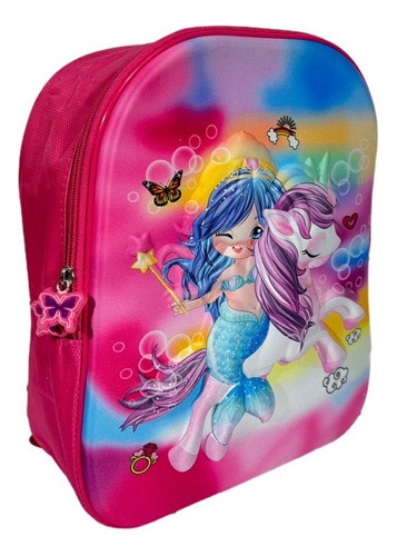 Mochila De Espalda Escolar Princesa 12'' Pulgadas Para Niñas