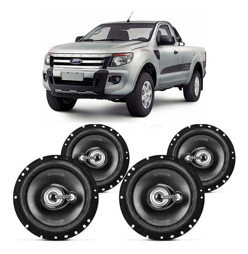 Alto Falante Ford Ranger 2013 A 2016 Bravox 240w 4 Portas