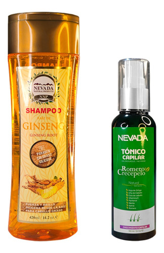 Shampoo Capilar Ginseng + Tonico Capilar Romero Crecepelo