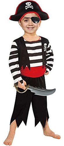 Disfraz Infantil De Pirata Con Sombrero, Espada, Parche