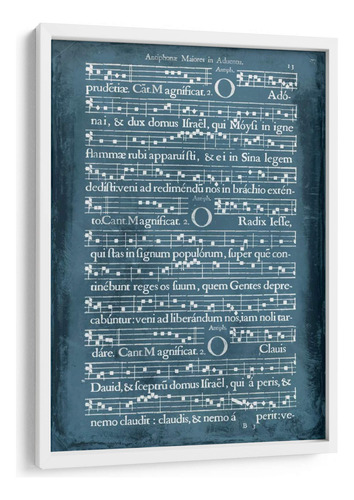 Cuadro Enmarcado Blanco Songbook Gráfico Iii 20x30