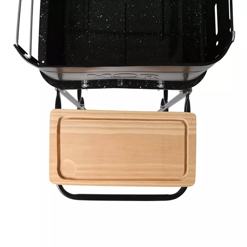 Parrillero Parrilla Portátil Mor Jardín Rodeio A Carbon. Movil Con Ruedas, Mesas Auxiliares Y Accesorios
