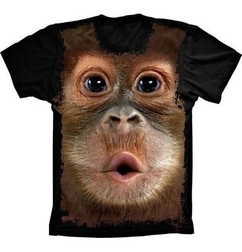 Camiseta Estilosa 3d Animais - Monkey