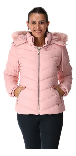Chamarra rosa online metalico