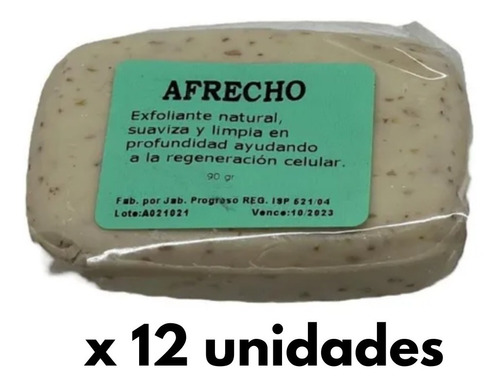 Jabon De Afrecho Natural 12 Unidades