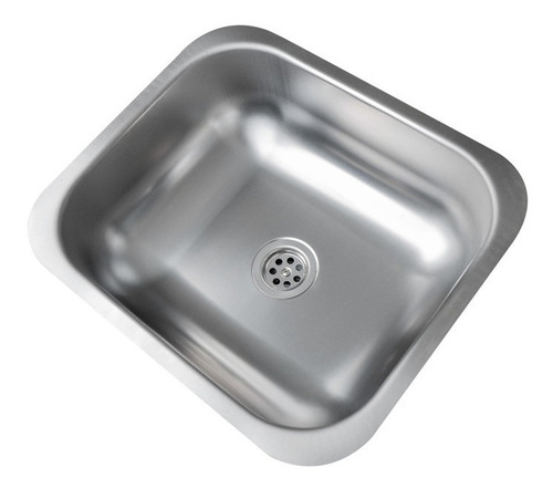 Pileta de cocina simple DHINOX DH28 de acero inoxidable brillante acero