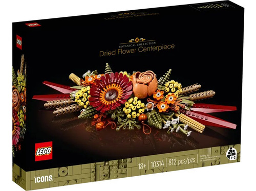 Kit De Construcción Lego Icons Centro De Flores Secas 10314