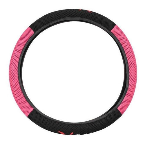 Capa De Volante 38 Cm Bordada (type R) Preta/rosa