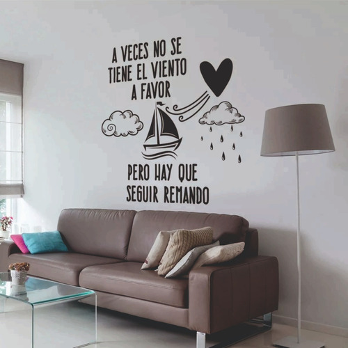 Vinilo Para Pared. Frases, Decoración Comedor 1m X 95 Cm