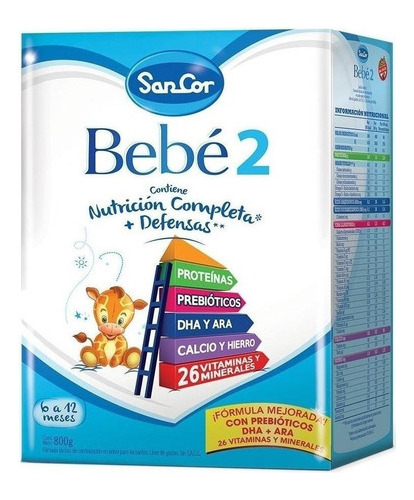 Leche Infantil Polvo  Etapa 2, 800 G Sancor Bebé