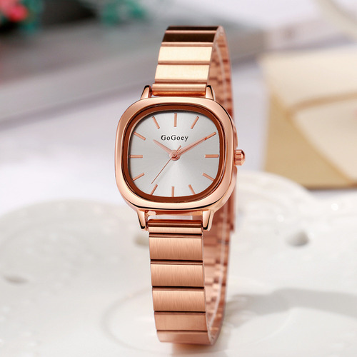 Relojes De Mujer Cuadrados Pequeños Con Cinturón De Acero A
