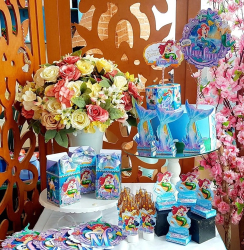 Kit Personalizado 50 Itens - Pequena Sereia Ii