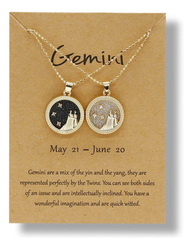 (11#mold)12 Constellation Coin Chain Card Necklaces Day Nigh