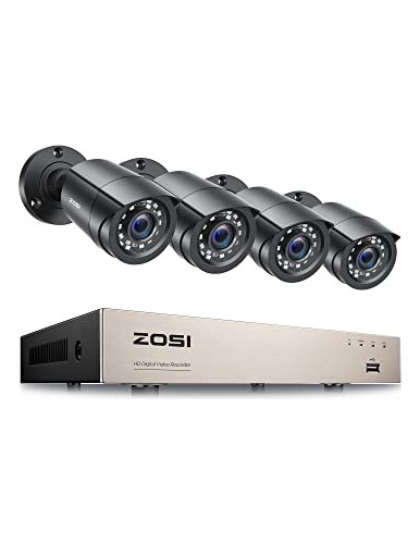 Sistema De Cámaras Zosi 4 Canales Hd 720p De Seguridad Con 4