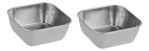 Bandejas Para Servir Postres De Acero Inoxidable, 2 Piezas