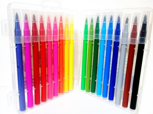 Water Color Pen Brush. Punta Pincel X 18. Excelente Estuche