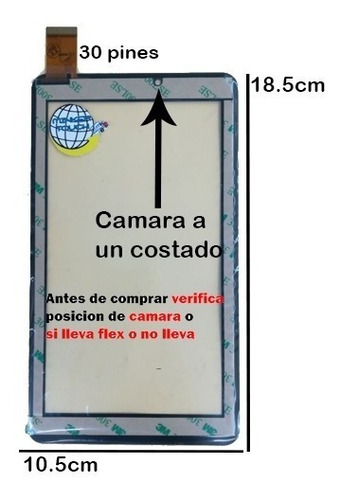 Digitalizador Touch Para Tableta I7 7 Pul
