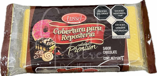 Cobertura De Chocolate Lussel Barra Calidad Premium 1kg 