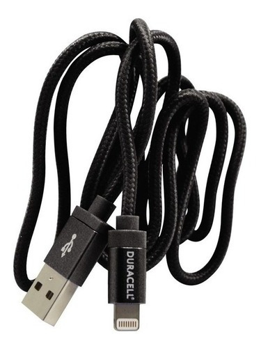 Cabo Usb-a Para Lightning 180 Centímetros Duracell Preto