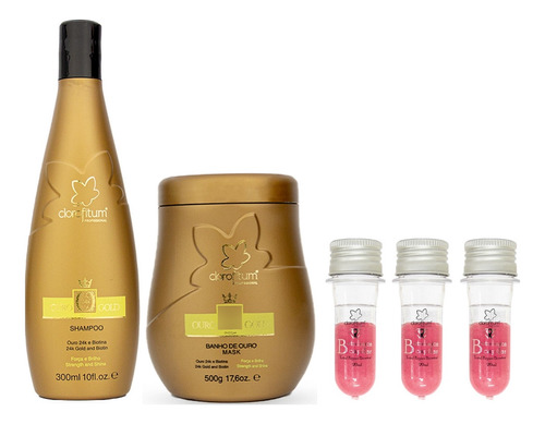 Clorofitum Ouro 24 K Gold Shampoo E Máscara E 3 Botulínica