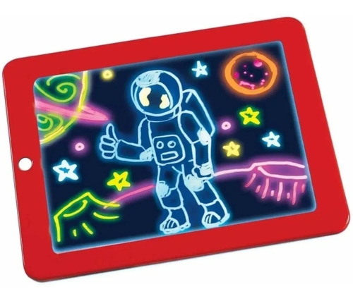 Tableta De Dibujo Con Luz Led Magic Pad 3 Marcadores Gratis