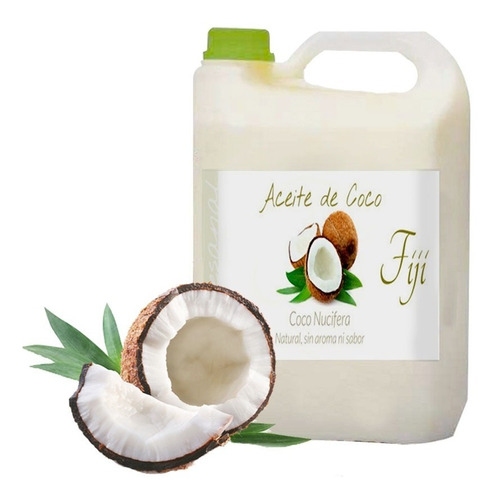 Aceite De Coco Puro Y 100% Natural Prensado En Frio 5 Kg 