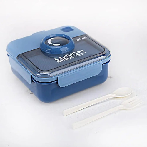 Taper Hermetico Antiderrame Vianda Lunchera Azul 1000ml