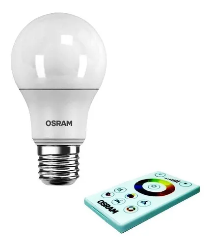 comprar Lampara Led Rgbw Osram 7,5w E27 Pack X 3 Con Control Remoto