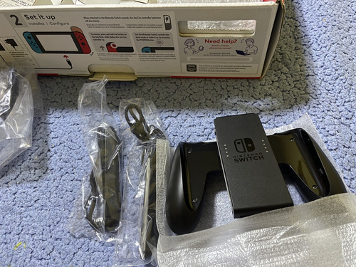 Nintendo Switch 32gb Gris Consola Con Neón Rojo Y Azul Neón (Usado)