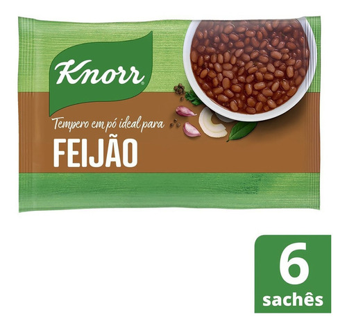 Tempero em Pó para Feijão Knorr Pacote 48g 6 Unidades