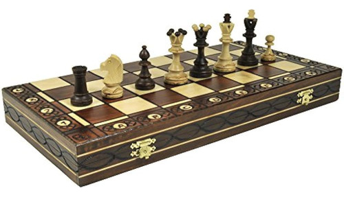 Juego De Ajedrez De Madera Brown Senator - Piezas De Ajedrez