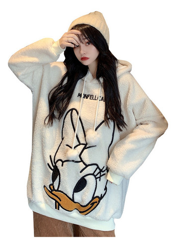 Sudadera Con Capucha De Disney Lazy Donald Duck Para Mujer,