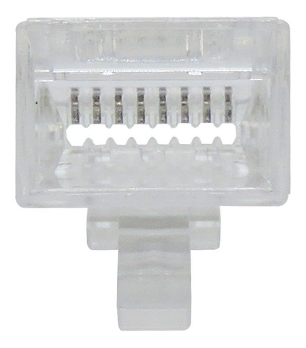 Imagem 7 de 7 de Pote Com 100 Unidades Plug Rj45 Macho Cat5e Crimpa Fácil