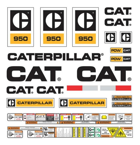 Calcomanías Caterpillar 950 Standard Preventivos Originales