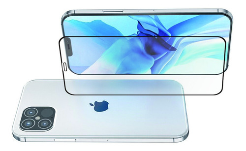Imagen 4 de 8 de Vidrio Templado Curvo Full Glue Cover iPhone 12 Y 12 Pro
