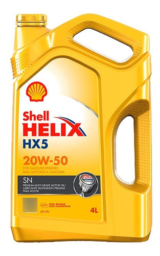 Aceite 20w50 Hx5 Shell - Nafta X 4 L - Blanis