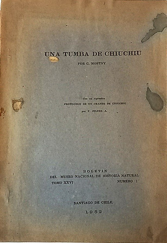 Mostny Tumbra Chiuchiu Arqueologia 1952