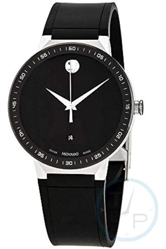 Reloj Movado Para Hombre Con Zafiro Suizo Y Correa De Caucho