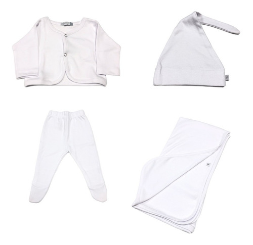 Conjunto Ajuar Bebe Beba Blanco Bukito