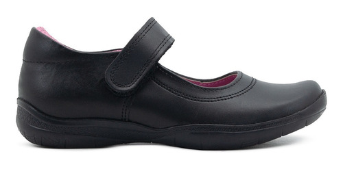 Zapato Escolar Niña Tropicana Piel Negro Velcro 18-26