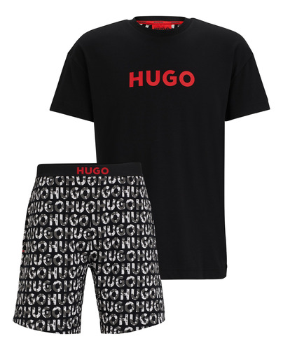 Pijama Hugo Para Hombre De Algodón Elástico Con Logo