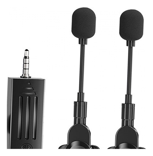 Lavalier Lapel Mic Micrófono De Solapa Inalámbrico 2 En 1