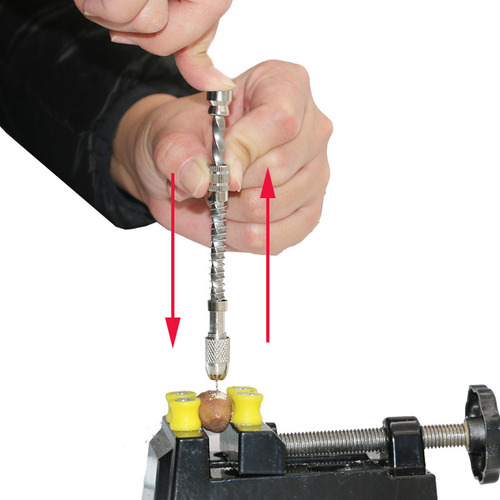 Mini Furadeira Manual Com Mandril, 20 Peças, Haste Reta D De