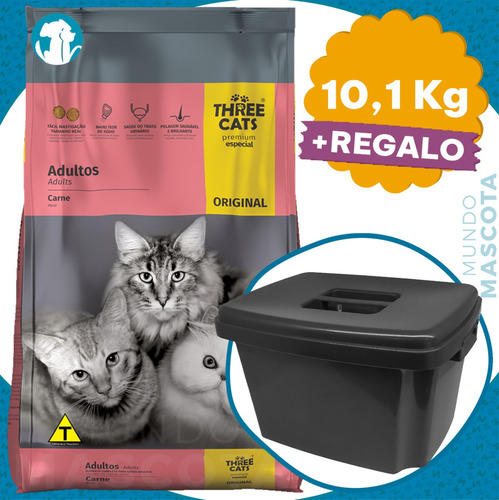 Alimento Gato Adulto Three Cats 10 Kg + Regalo + Envío