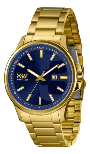 Relógio X-watch Masculino Xmgs1037 D1kx Esportivo Dourado