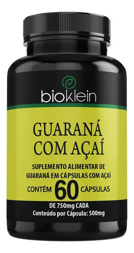 Guaraná Com Açaí - 60 Cápsulas - Bioklein Sabor Sem sabor