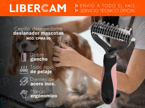 Cepillo Peine Deslanador Desenreda Pelos Mascota Perro Gato