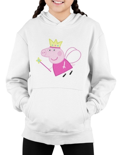 Poleron Niña Peppa Pig La Cerdita Hada Estampado Algodon