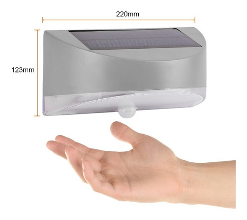 Luminario Exterior Solar C/ Sensor De Movimiento 4000k Tecno