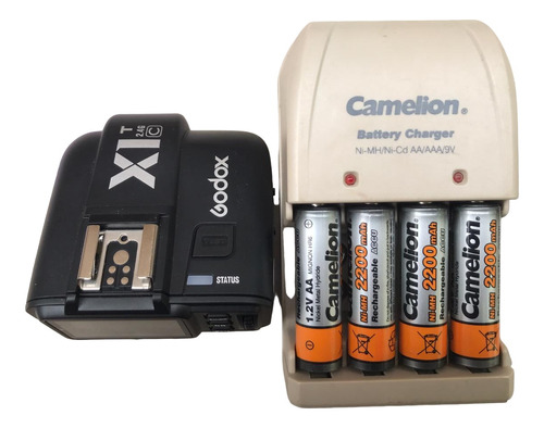 Transmisor Godox X1t 2.4g  Canon O Nikon + Cargador Pilas